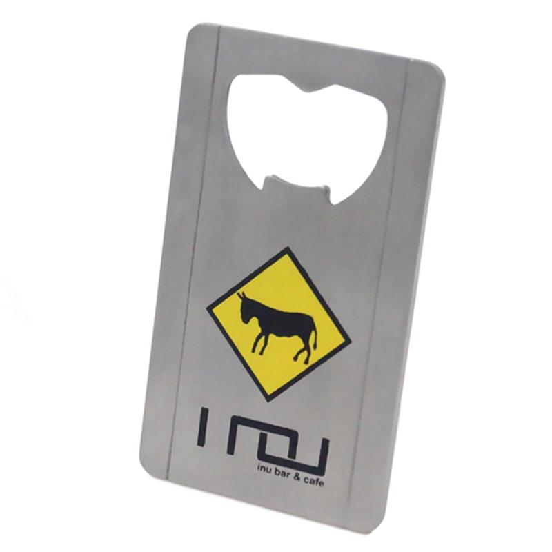 Stainless steel card bottle opener