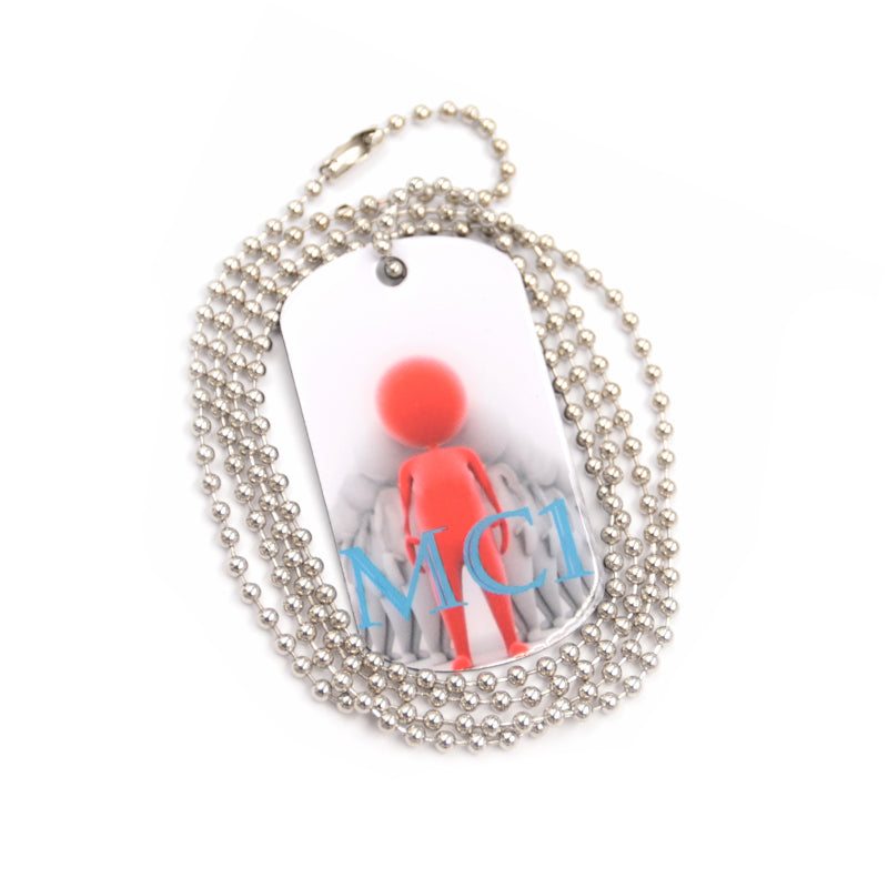 Epoxy event commemorative dog tag necklace