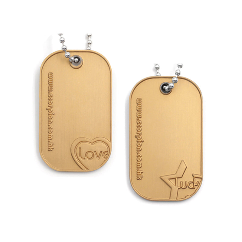Manufacturer custom Lucky love metal dog tag