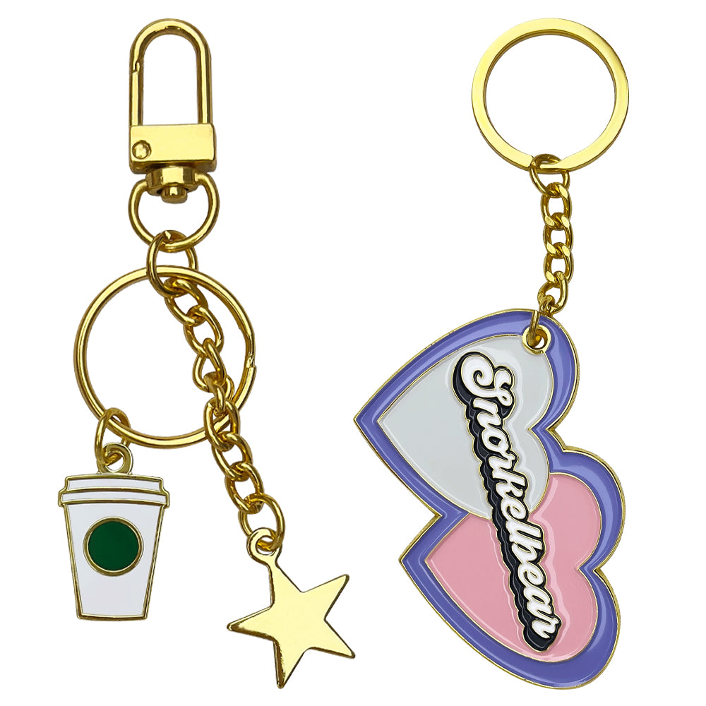 Custom logo 2d soft enamel keychain