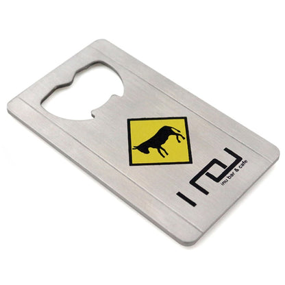 Stainless steel card bottle opener