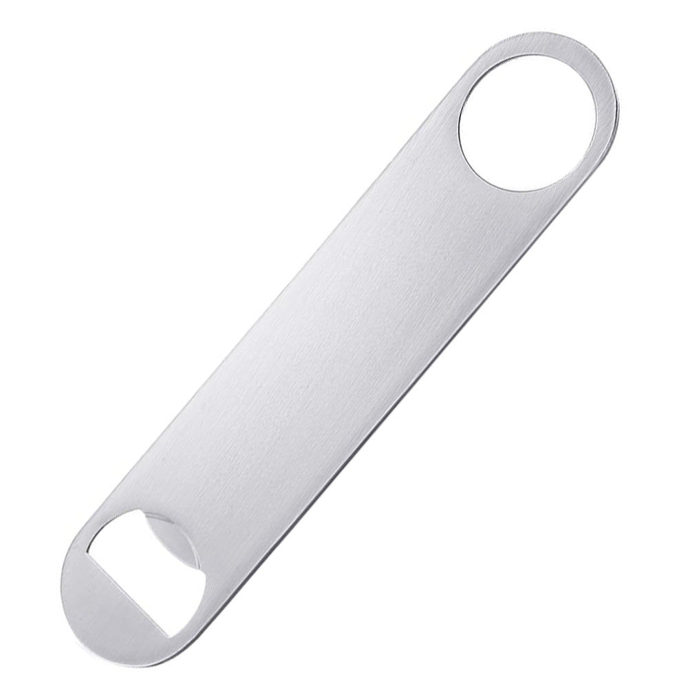 Stainless steel flat bottle opener