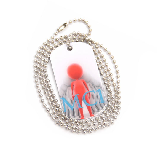 Epoxy event commemorative dog tag necklace