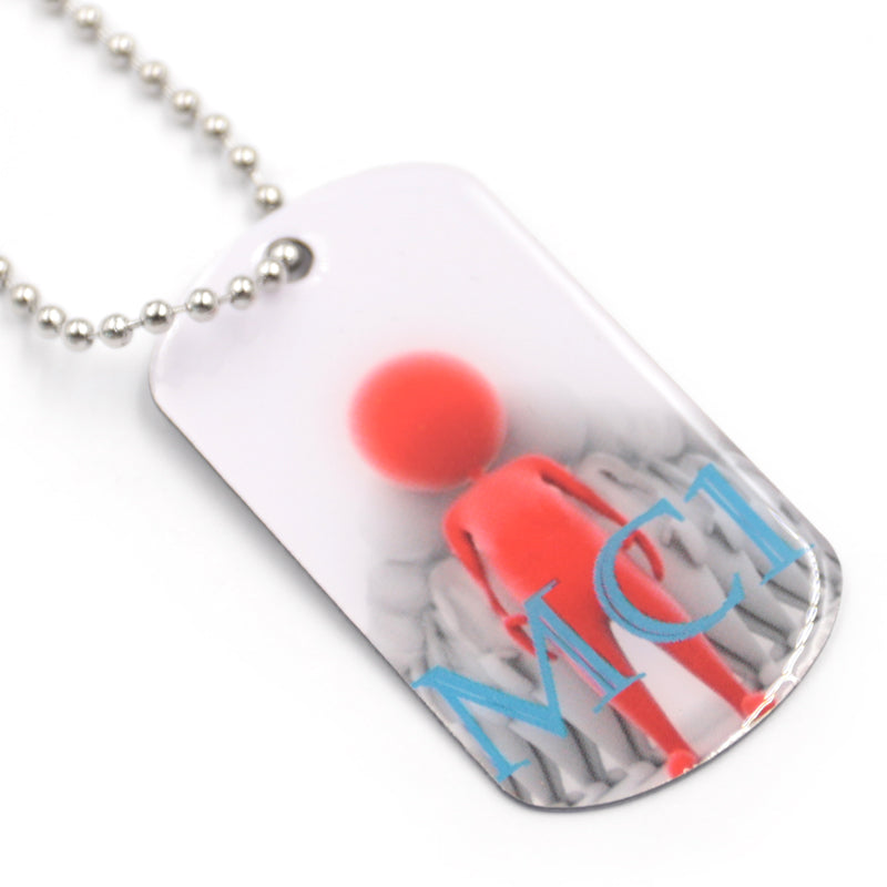 Epoxy event commemorative dog tag necklace