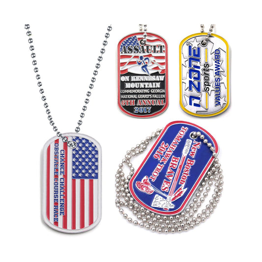 Metal Military Dog Tag Necklace