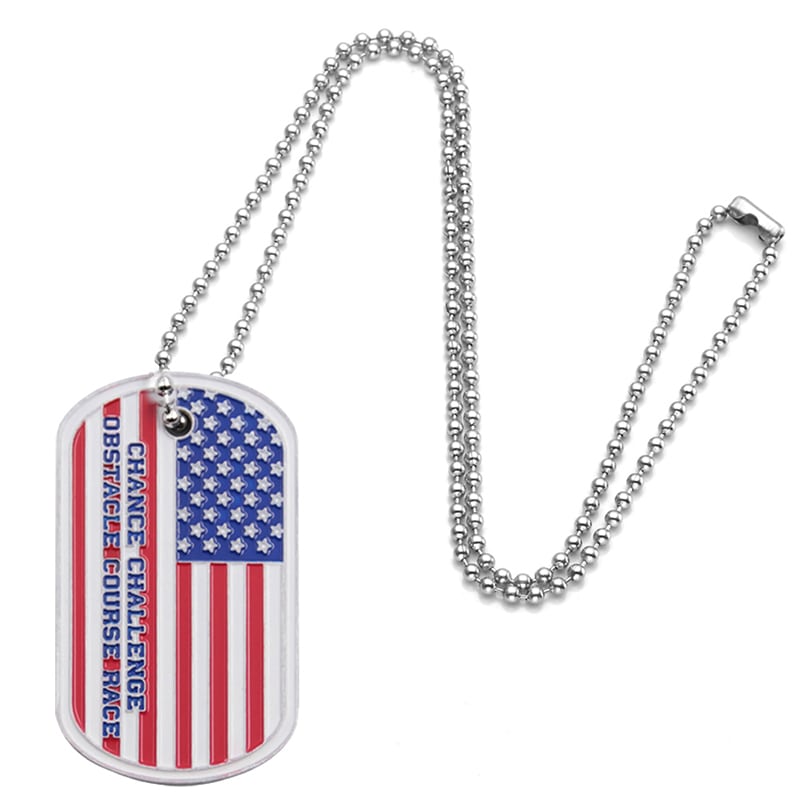 Metal Military Dog Tag Necklace