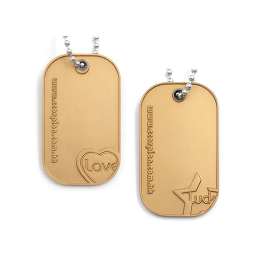 Manufacturer custom Lucky love metal dog tag