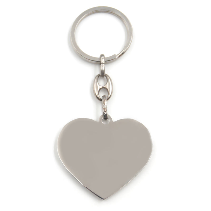 Rhinestone Heart Metal Keychain