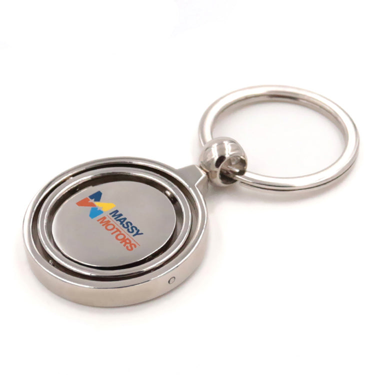 Zinc alloy rotating metal keychain