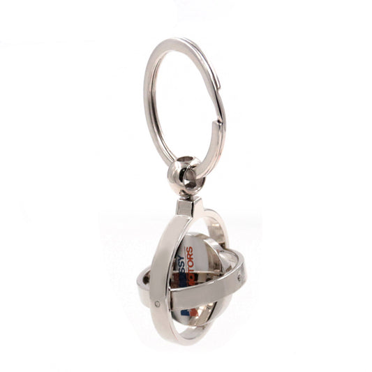 Zinc alloy rotating metal keychain