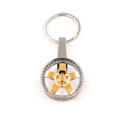 Car hub 3D metal keychain