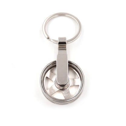 Car hub 3D metal keychain