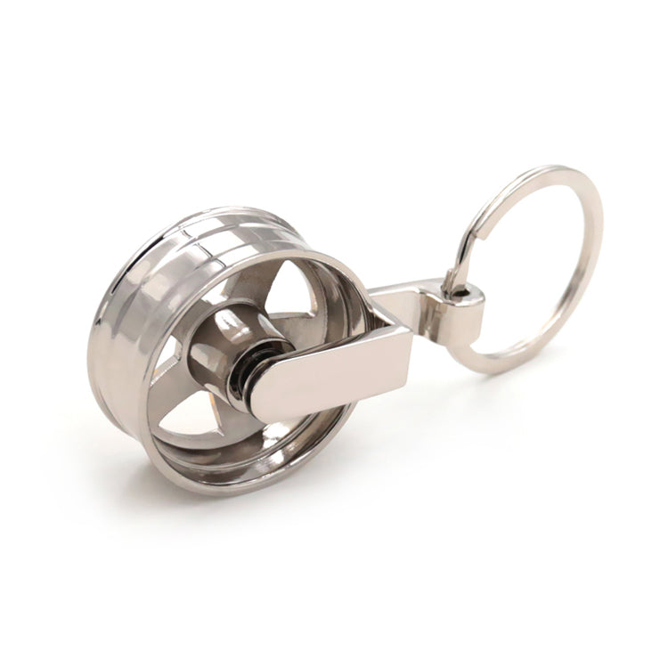 Car hub 3D metal keychain