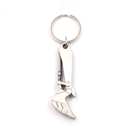 3D Excavator Hook Bottle Opener Keychain