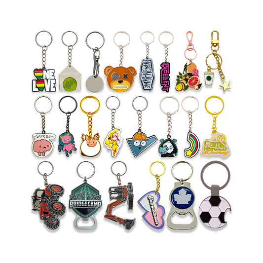 Custom logo 2d soft enamel keychain