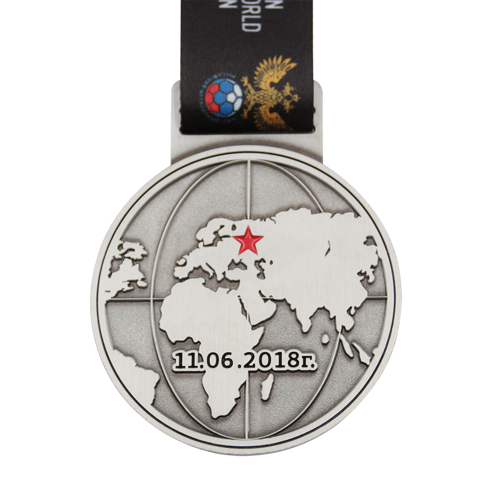 Custom design zinc alloy 3D soccer medal