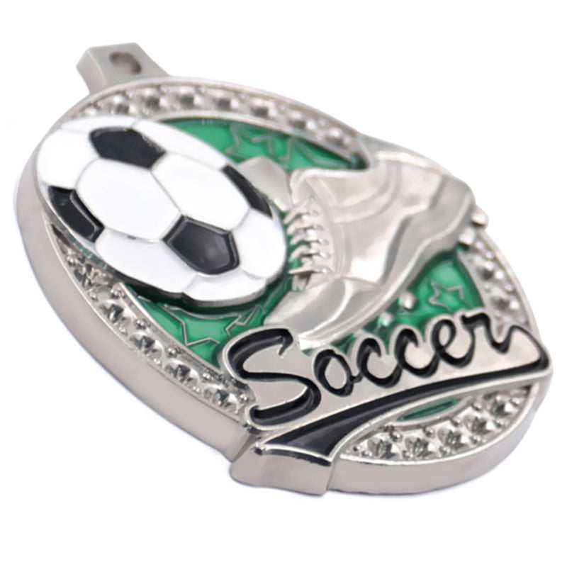 Manufacturer custom 3d diamond sport soccer medal