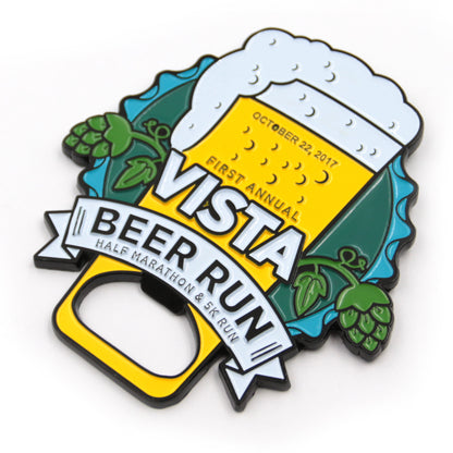 Manufacturer custom bottle opener 5k run medal