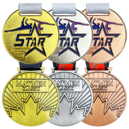 Metal hollow cut metal sports medal