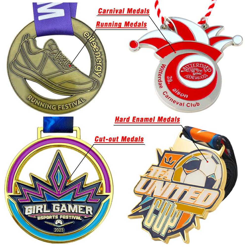 No minimum custom metal sports medals