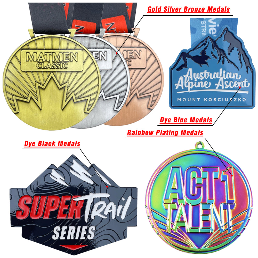 No minimum custom metal sports medals