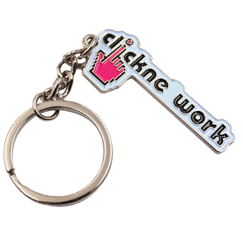 Customized metal logo enamel keychain