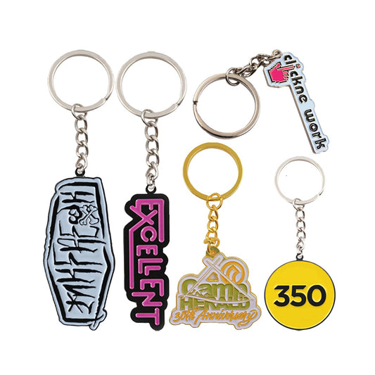 Customized metal logo enamel keychain