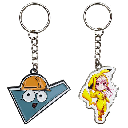 Custom logo 2d soft enamel keychain