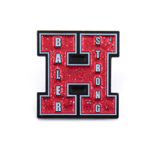 Letter H Glitter Lapel Enamel Pin