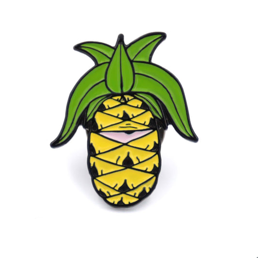 Factory custom pineapple shape soft enamel pin