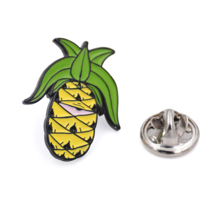 Factory custom pineapple shape soft enamel pin