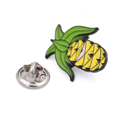 Factory custom pineapple shape soft enamel pin