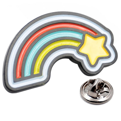 Custom logo rainbow soft enamel pin