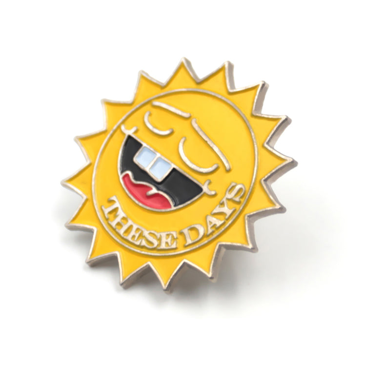 Cute Smiling Sun Metal Enamel Pin