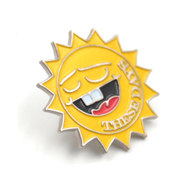 Cute Smiling Sun Metal Enamel Pin