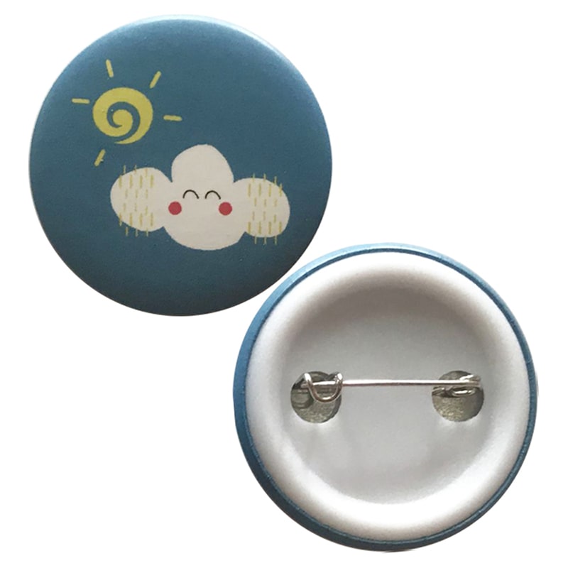 Custom logo sublimation round button pin badge