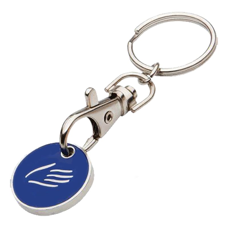 Customized logo trolley coin keychain