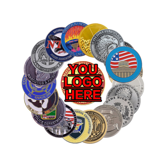 Customize your own logo metal challenge coins