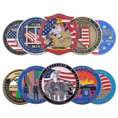 Metal Enamel Firefighter Challenge Coin