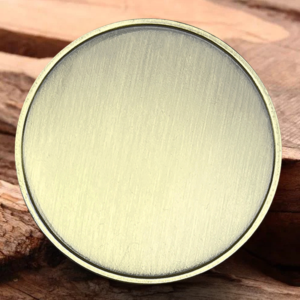 Blank laser engraved logo metal coin