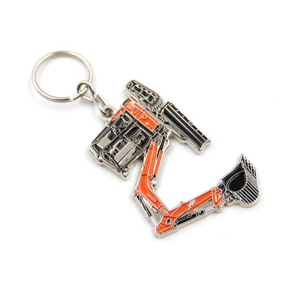 Metal soft enamel excavator keychain