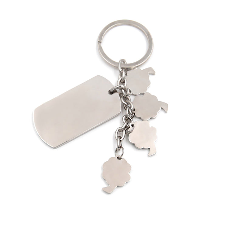 Metal soft enamel four-leaf clover keychain